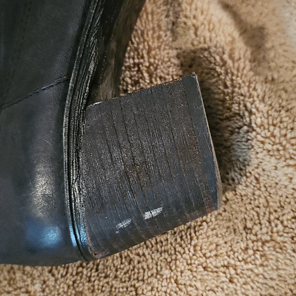 NINE WEST VINTAGE AMERCA COLLECTION Zip Up Women's Black Leather Boots - Picture 3 of 7